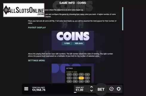 Game Rules screen