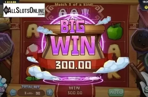 Win Screen. Crazy Alchemist from Dream Tech