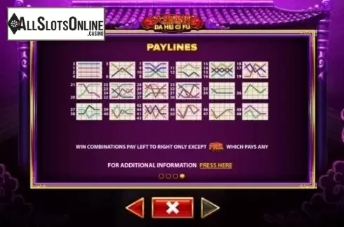 Paytable 4. Da Hei Ci Fu from Skywind Group