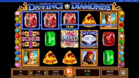Da Vinci Diamonds slot screenshot 4