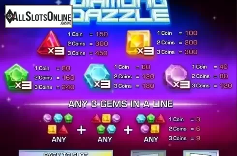 Screen2. Diamond Dazzle from Rival Gaming