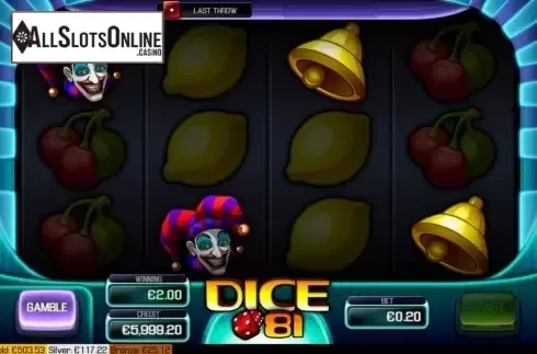 Win screen 2. Dice 81 from Apollo Games