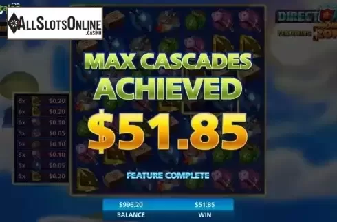 Total Win in Blue Spin Screen