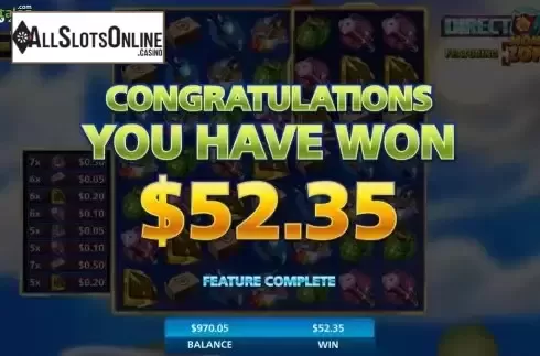 Total Win in Red Bonus Screen