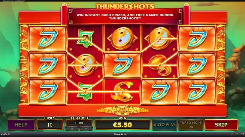 Dragon's Hall Thundershots slot screenshot 2