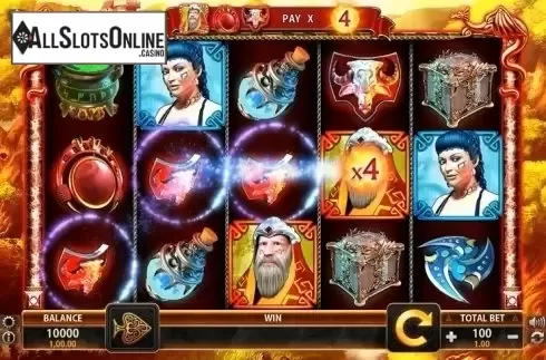 Free Spins screen. Fantasy from FUGA Gaming