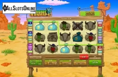 Win Screen . Freaky Bandits from GamesOS