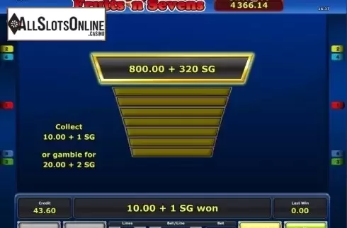 Double Up. Fruits´n Sevens from Greentube