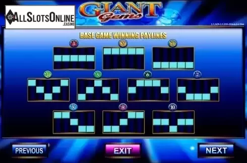 Screen5. Giant Gems from Betdigital