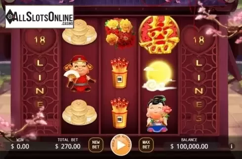 Reel screen. God of Love from KA Gaming