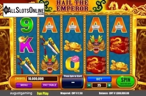 Reel screen. Hail The Emperor from August Gaming