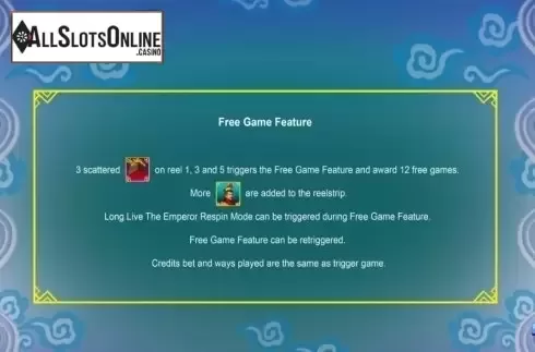 Free Game Feature. Hail The Emperor from August Gaming