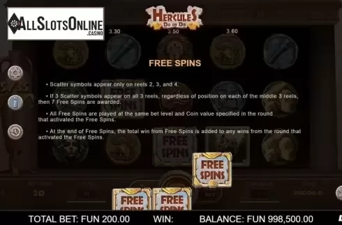 Features 1. Hercules Do or Die from Leap Gaming