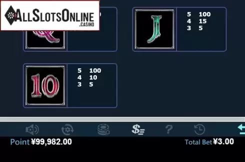 Paytable 4. Ice storm from Virtual Tech