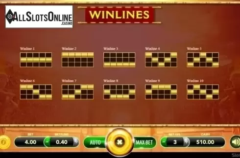 Paylines. Immortal Gladiator from SlotVision