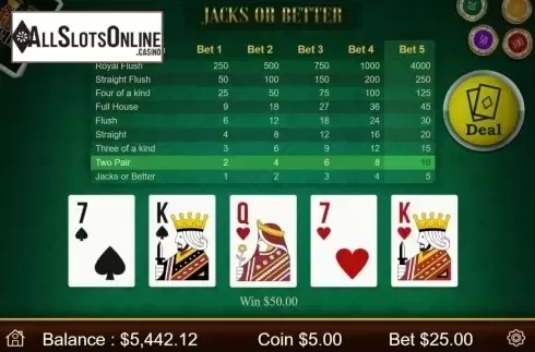 Win Screen 3. Jacks or Better (Mobilots) from Mobilots