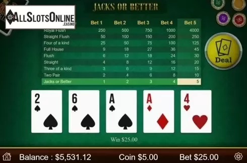 Win Screen 2. Jacks or Better (Mobilots) from Mobilots