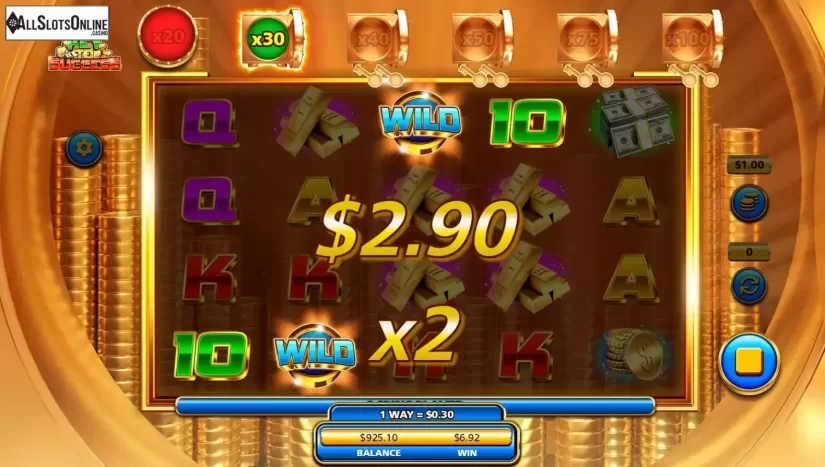 Free Spins Gameplay Screen