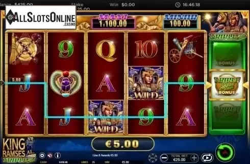Win Screen 3. King Ramses from Ainsworth