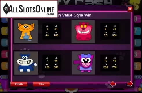 Screen3. Kitty Cash from 1X2gaming