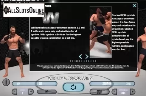 Paytable 4. Knockout: The Last Fight from Fugaso
