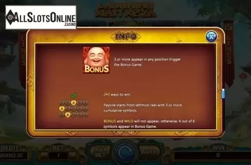 Bonus game screen