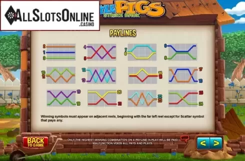 Screen5. Little Pigs from Leander Games