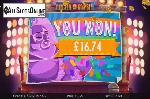 Win Screen 2. Lucha Rumble from Eyecon