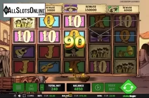 Win Screen. Mariachi from StakeLogic