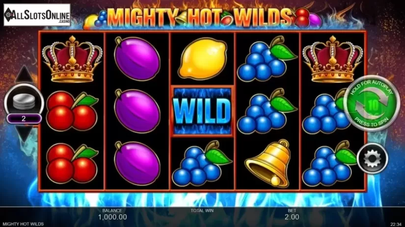 Reel Screen. Mighty Hot Wilds from Inspired Gaming