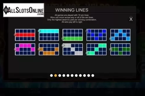 Paylines. Mighty Hot Wilds from Inspired Gaming