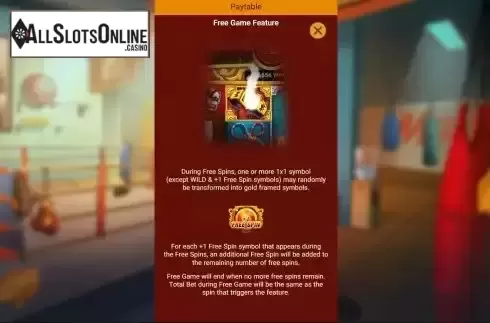 Free Game Feature Screen