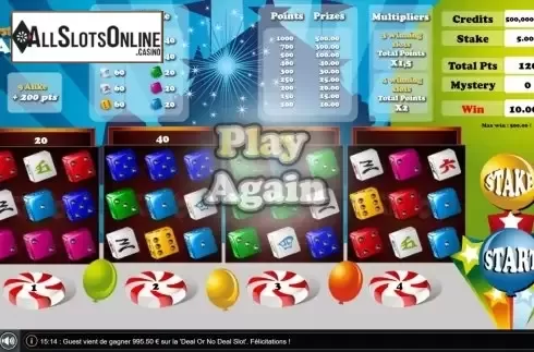 Win Screen 2. Mysterious Balloons Dice from GAMING1