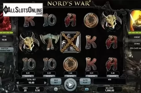 Attack screen 2. Nord's War from Booongo
