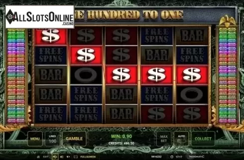 Win Screen 1. One Hundred To One from Greentube