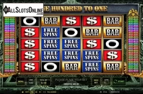 Reel Screen. One Hundred To One from Greentube