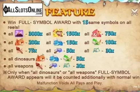 Feature screen