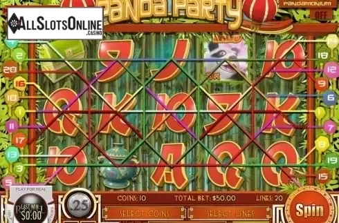 Game Workflow screen (Betway). Panda Party from Rival Gaming