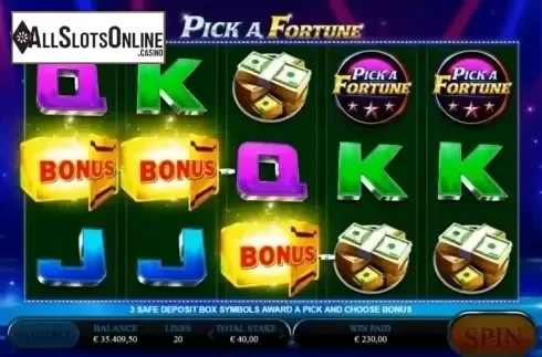 Screen 4. Pick A Fortune from Sigma Gaming
