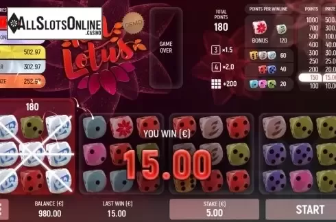 Win Screen 2. Red Lotus (Air Dice) from Air Dice