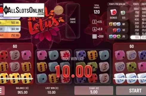Win Screen 3. Red Lotus (Air Dice) from Air Dice