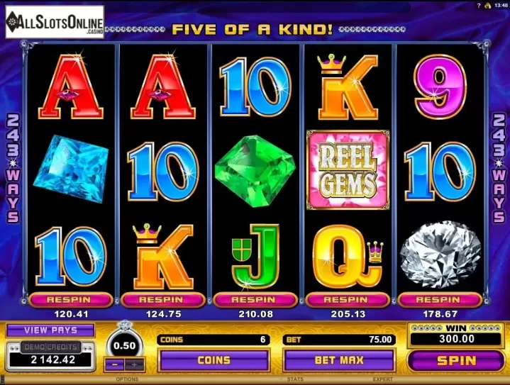Screen9. Reel Gems from Microgaming