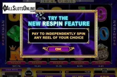 Screen2. Reel Gems from Microgaming