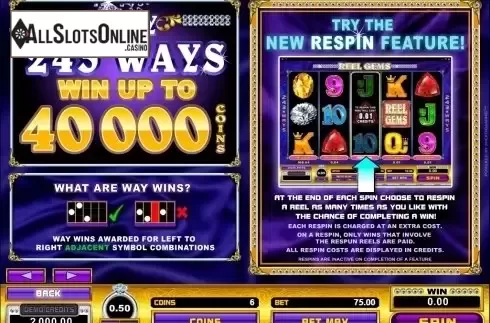 Screen4. Reel Gems from Microgaming