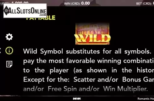 Wild feature screen