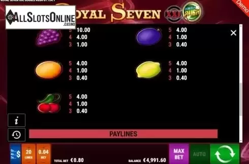 Paytable 3