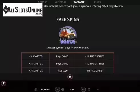 Game Features screen