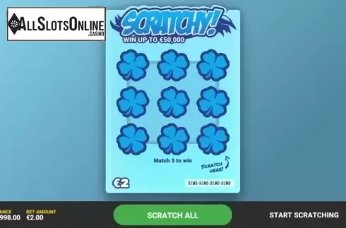 Game Screen 1. Scratchy from Hacksaw Gaming