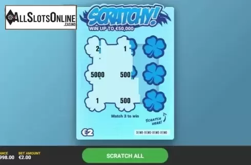 Game Screen 2. Scratchy from Hacksaw Gaming