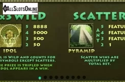 Paytable 1. Secret Jungle from RTG